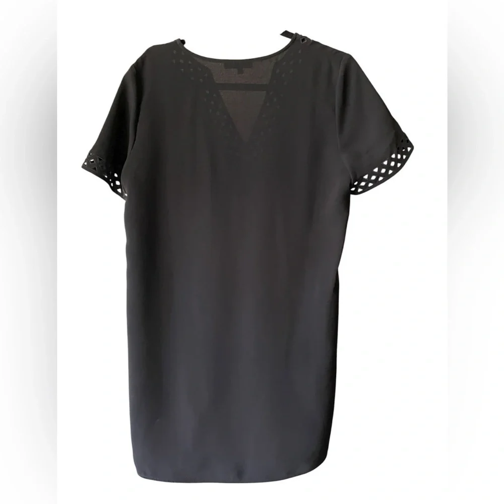 Madewell Ballad Tunic Dress Black Short Sleeve Mini Dress Size 6 - Picture 4 of 7